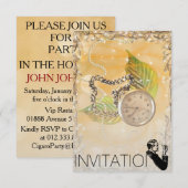 ゴールデンスパーキングクロックパールス紳士招待 招待状 (正面/裏面)