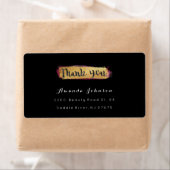 ゴールデンスパークリピンクブラシストロークありがとう ラベル (インサイチュ)