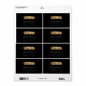 ゴールデンスパークリピンクブラシストロークありがとう ラベル (フルシート)