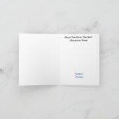 ゴールデンスパークルスパインサンタのアウトラインカード カード (内部)