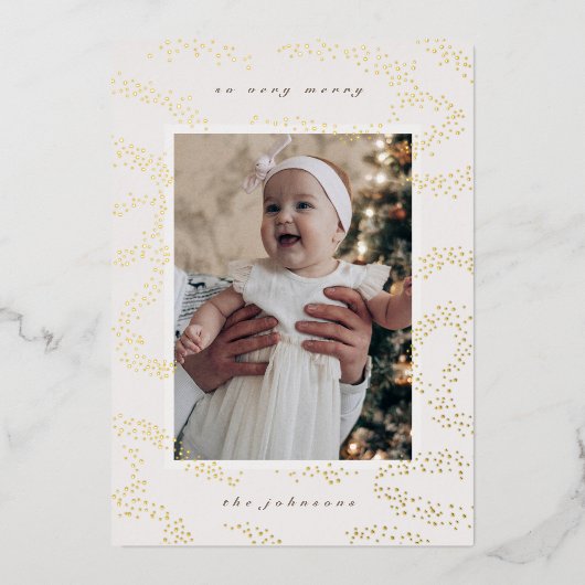 ゴールデンスパークルズフォトカード 箔招待状 (正面)