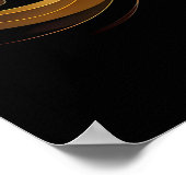 ゴールデンスピリット – 抽象芸術馬の動き ポスター (角)