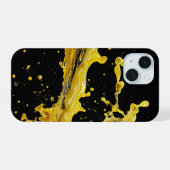 ゴールデンスプラッシュDynamics iPhoneケース iPhone 15ケース (裏面横)
