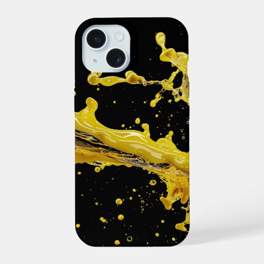 ゴールデンスプラッシュDynamics iPhoneケース iPhone 15ケース (裏面)