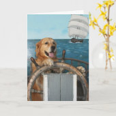 ゴールデンスムースセーリング誕生日 カード (黄色い花)