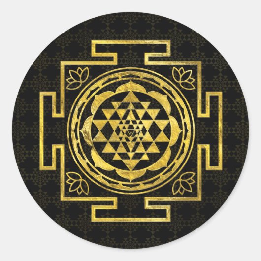 ゴールデンスリヤントラ/スリチャクラ ラウンドシール (正面)