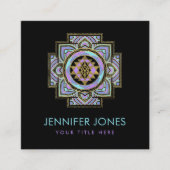 ゴールデンスリヤントラ/パステルロータスのスリチャクラ スクエア名刺 (正面)