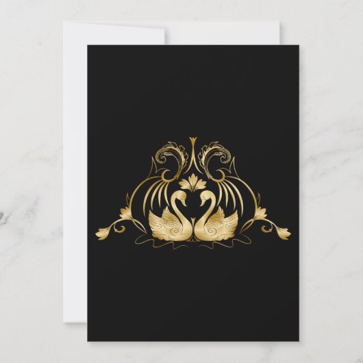 ゴールデンスワン結婚ズ50周年お祝い 招待状 (裏面)