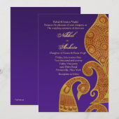 ゴールデンスワン ウェディング招待状 招待状 (正面/裏面)