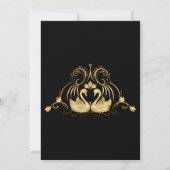 ゴールデンスワン 50周年結婚記念日 お祝い 招待状 (裏面)