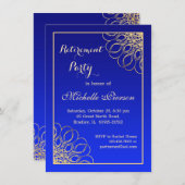 ゴールデンスワーズサファイアブルーリタイアメントパーティー 招待状 (正面/裏面)