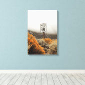 ゴールデンスージブラシ付きスピードリミット15サイン キャンバスプリント (インサイチュ (ウッドフロア))