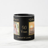 ゴールデンズ結婚アニバーサリー写真テンプレート マグカップ (中央)