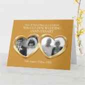 ゴールデンズ結婚アニバーサリー過去プレゼント写真カード カード (黄色い花)