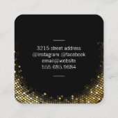 ゴールデンセイン黒バリエーション スクエア名刺 (裏面)