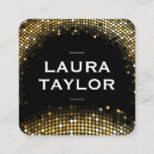 ゴールデンセイン黒バリエーション スクエア名刺 (正面)