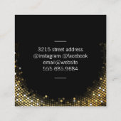 ゴールデンセシンベージュブラック スクエア名刺 (裏面)