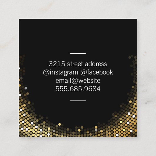ゴールデンセシンベージュブラック スクエア名刺 (裏面)