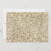 ゴールデンセピア金ゴールドグリッターガウンドレスブライダルシャワー 招待状 (裏面)