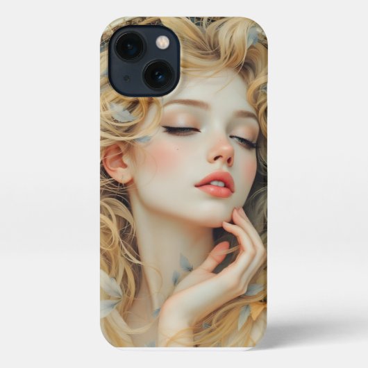 ゴールデンセラフ – 天使の光と恵み iPhoneケース (裏面)