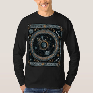 ゴールデンセレストリアルの月軌道と詳細なアストラル Tシャツ