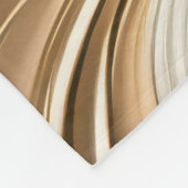 ゴールデンセレナーデ - ティール＆ゴールド アブストラクト フラワーズ フリースブランケット (角)