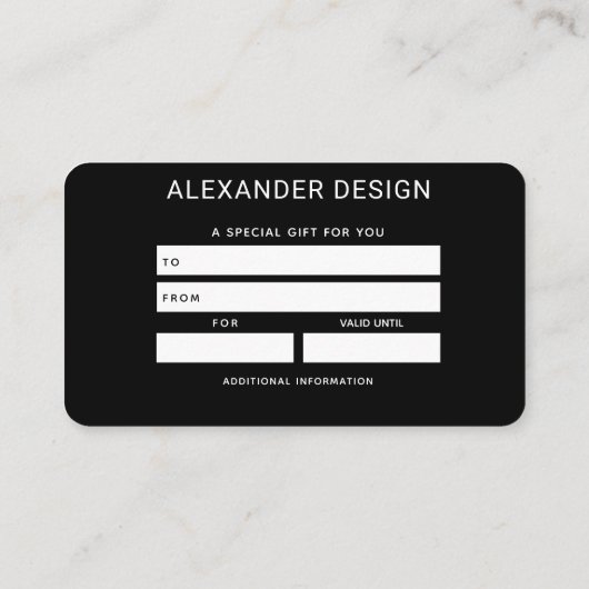 ゴールデンセレニティギフトカード 名刺 (裏面)