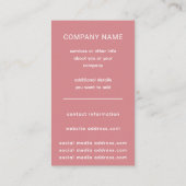 ゴールデンセレニティ 名刺 (裏面)