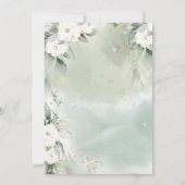 ゴールデンセージホワイトフローラエレガントブライダルシャワー 招待状 (裏面)