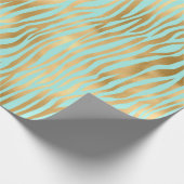 ゴールデンゼブラとブルーゼブラのプリント ラッピングペーパー (角)