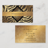 ゴールデンゼブラチョコレートVip名刺 名刺 (正面/裏面)