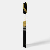 ゴールデンゼブラプリントとボウ iPhoneケース (右側面)