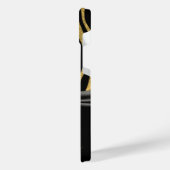 ゴールデンゼブラプリントとボウ iPhoneケース (左側面)