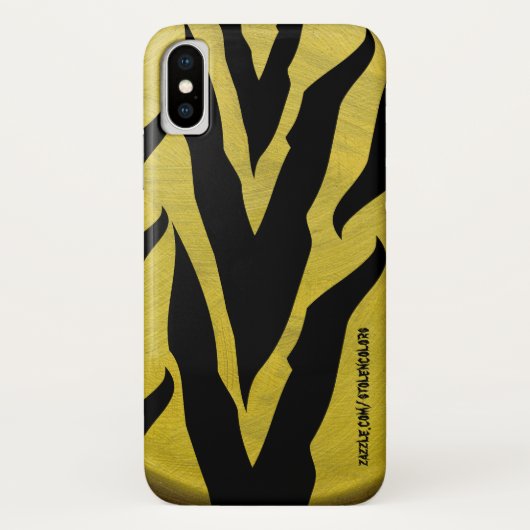 ゴールデンゼブラプリント Case-Mate iPhoneケース (裏面)