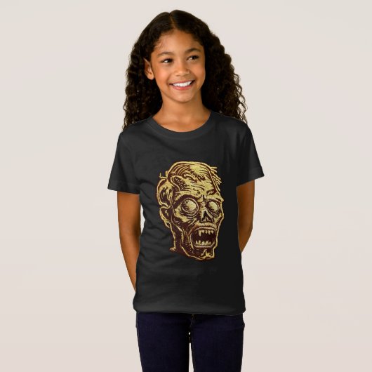 ゴールデンゾンビ刺繍バッジアート Tシャツ (正面フル)