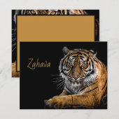 ゴールデンタイガーフラットサンキューノートカード サンキューカード (正面/裏面)