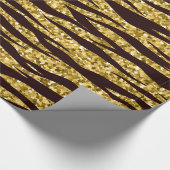 ゴールデンタイガープリント、タイガースキンパターン、タイガーファー ラッピングペーパー (角)