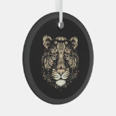 ゴールデンタイガーヘッド ガラスオーナメント (正面右)