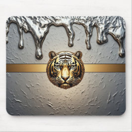 ゴールデンタイガー肖像画 ワイルドスピリット 🐯 マウスパッド