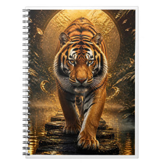 ゴールデンタイガー 高級野生動物アート ノートブック