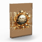 ゴールデンタイポグラフィハッピーニューイヤー2025 フォトブロック (左)