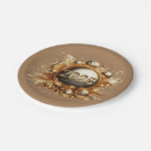 ゴールデンタイポグラフィハッピーニューイヤー2025 ペーパープレート (アングル)