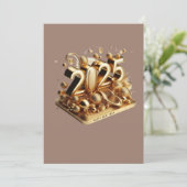 ゴールデンタイポグラフィハッピーニューイヤー2025 招待状 (スタンド正面)