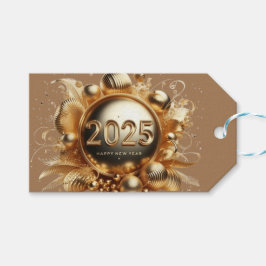 ゴールデンタイポグラフィ新年2025 ギフトタグ
