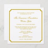 ゴールデンタンの正方形企業のの祝日 招待状 (正面/裏面)