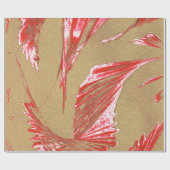 ゴールデンタンツーピンクウィングデザイン ラッピングペーパー (フラット)