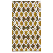 ゴールデンダイヤモンドのグラフィカル宝石パターン スモールペーパーバッグ (裏面)