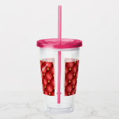 ゴールデンダイヤモンドタフテッドレザーカスタム文字名レッド アクリルタンブラー (右)