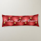 ゴールデンダイヤモンドタフテッドレザーカスタム文字名レッド ボディピロー (裏面)