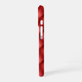 ゴールデンダイヤモンドタフテッドレザーカスタム文字名レッド iPhone 16ケース (左側面)